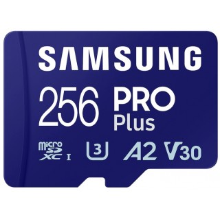 Samsung PRO Plus 256GB MicroSD U3 Class 10+SD adapter